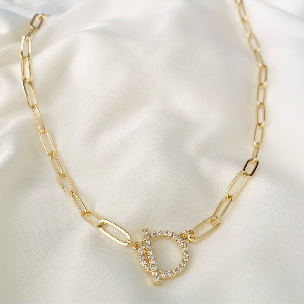 Paperclip Chain with Toggle - Picture 2 of 8